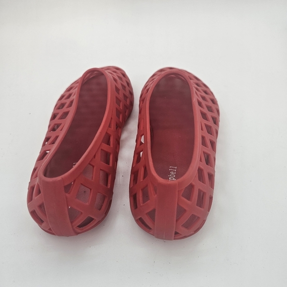 Jeffrey Campbell JELLZ Red Perforated Jelly Flat Women’s US 10 Preowned - Picture 4 of 9